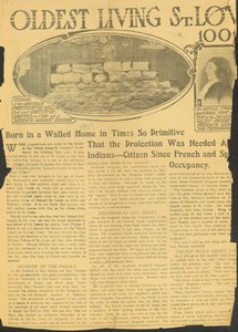 Dichiara che Frederick Saugrain è il più anziano residente vivente di St. Louis a 100 anni da Unknown